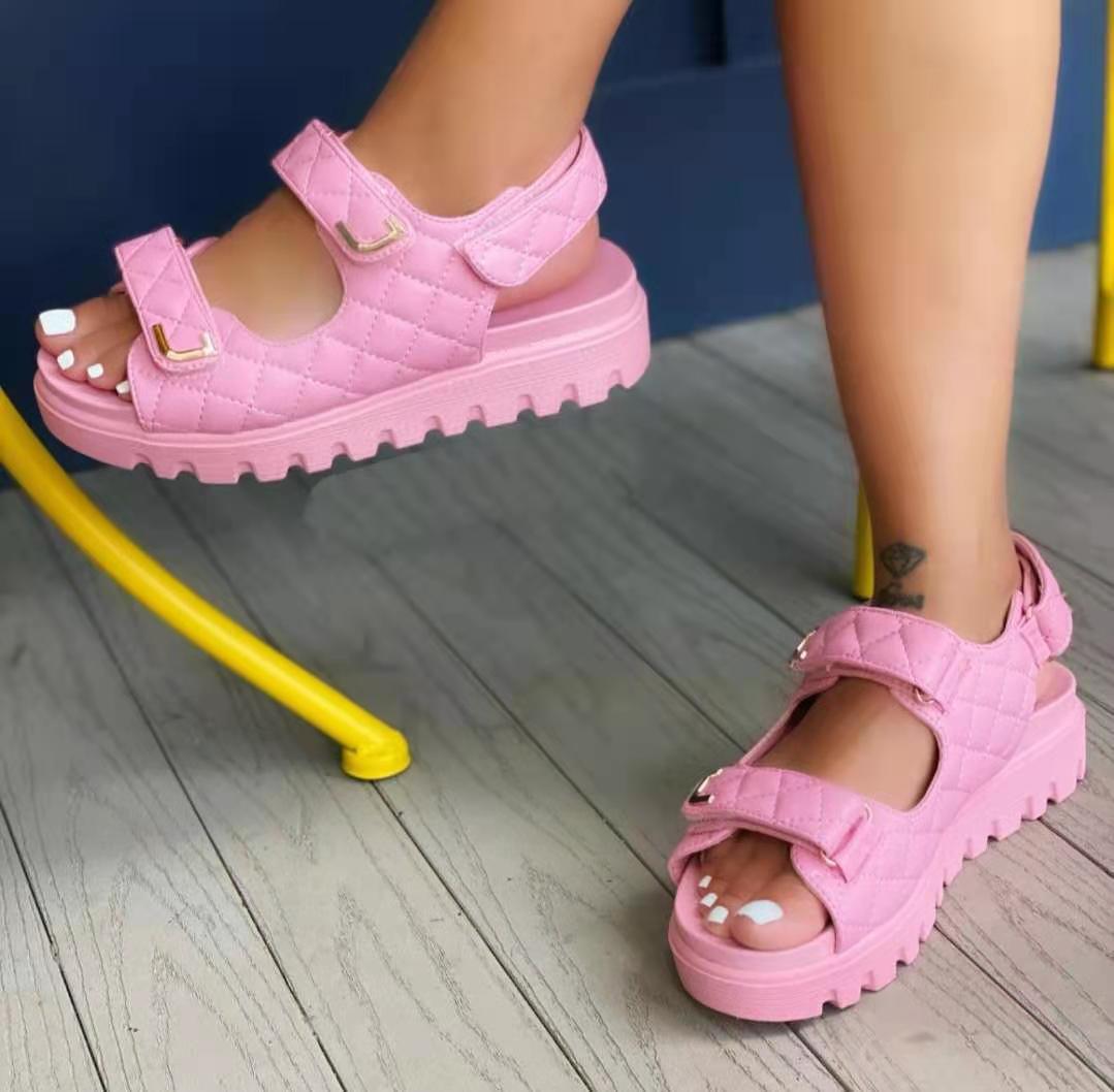 New the Magic Sticks Shoes Hook Loop Platform Sandals Buckle Shoes Designer Brand Women Shoes and Sandals Women Fasion Sandal