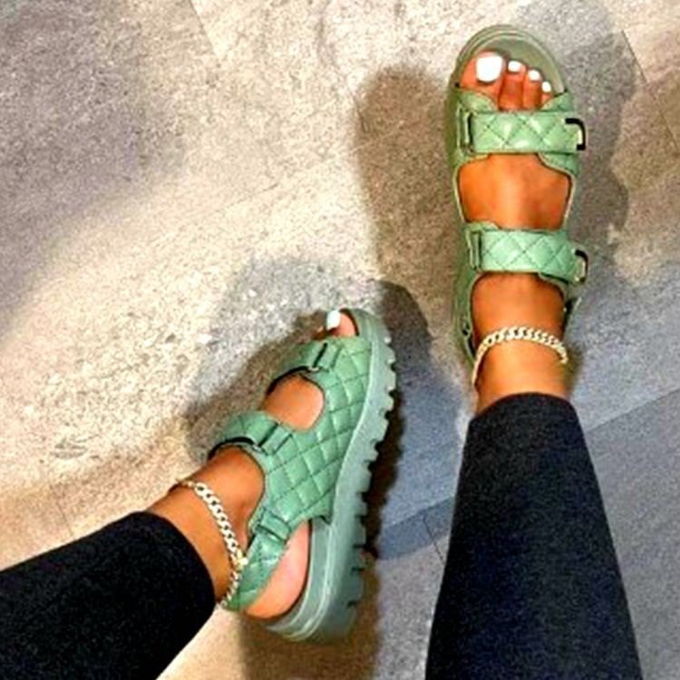 New the Magic Sticks Shoes Hook Loop Platform Sandals Buckle Shoes Designer Brand Women Shoes and Sandals Women Fasion Sandal