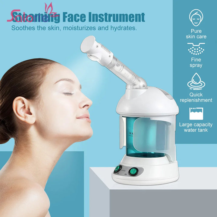 Face Vaporizer Vapour Hot Mist Vaporizador Facial Steamer Skin Care Relax Moisturizer Beauty Aroma Herbal Steaming Face Spa Tool