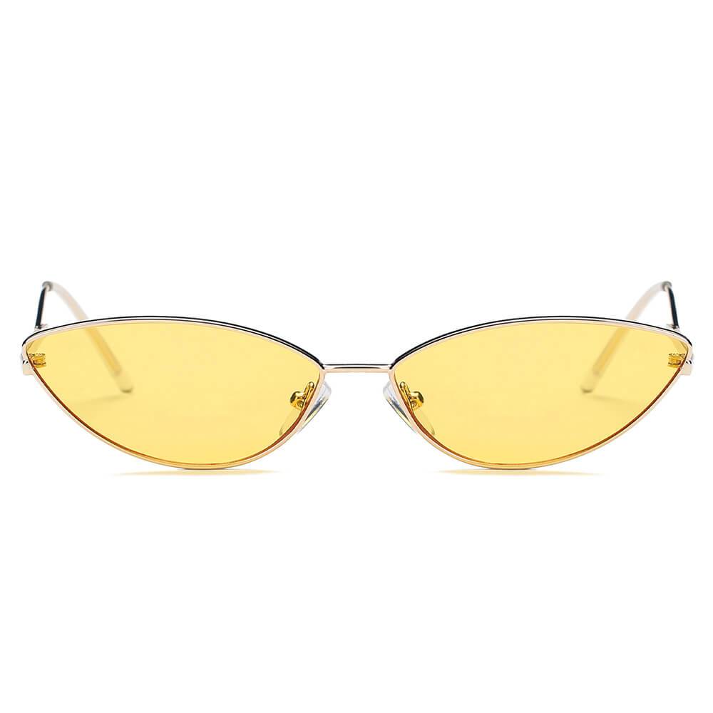 FLINT | S3012 - Small True Retro Vintage Slim Metal Sunglasses