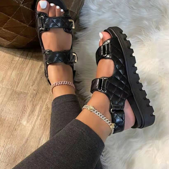 New the Magic Sticks Shoes Hook Loop Platform Sandals Buckle Shoes Designer Brand Women Shoes and Sandals Women Fasion Sandal