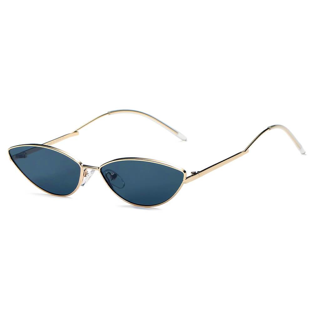 FLINT | S3012 - Small True Retro Vintage Slim Metal Sunglasses
