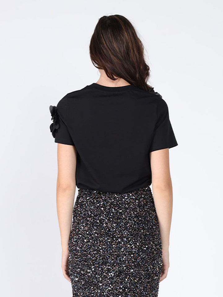 Floral Short Sleeve Round Neck T-shirt