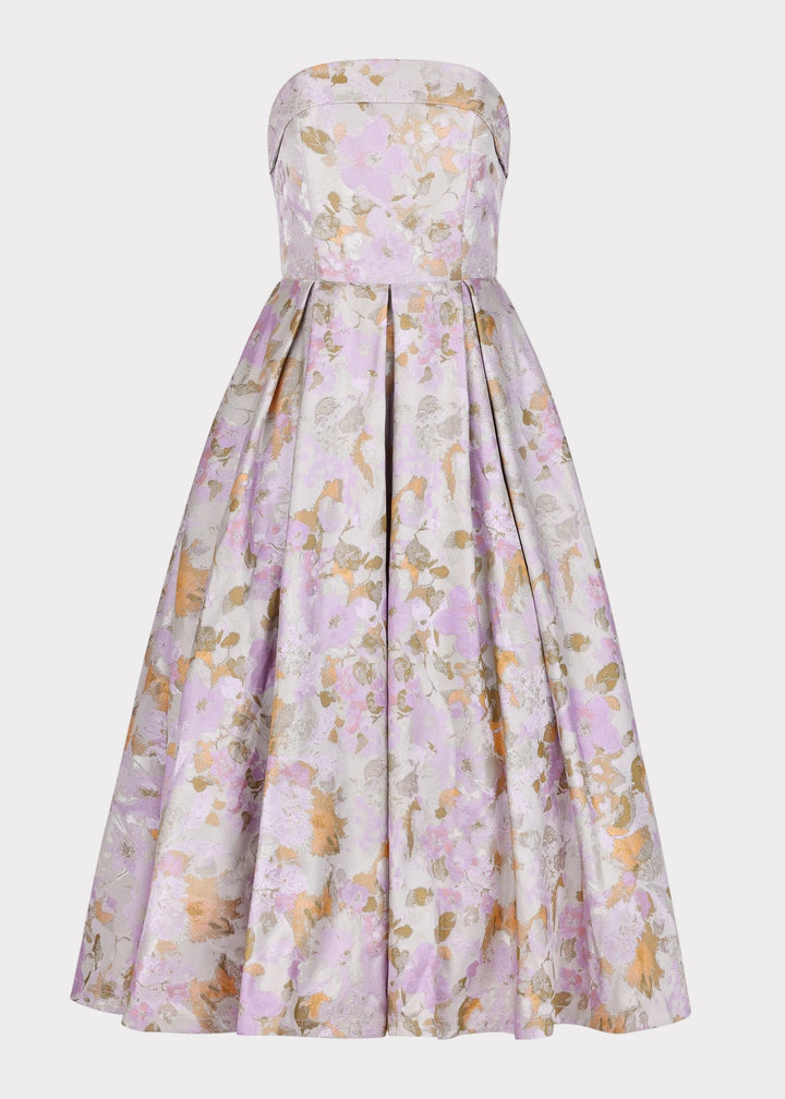 Anastelle Strapless Jacquard Dress