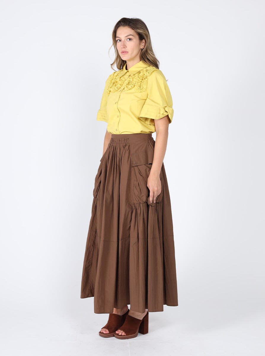 Ruffled work shirt