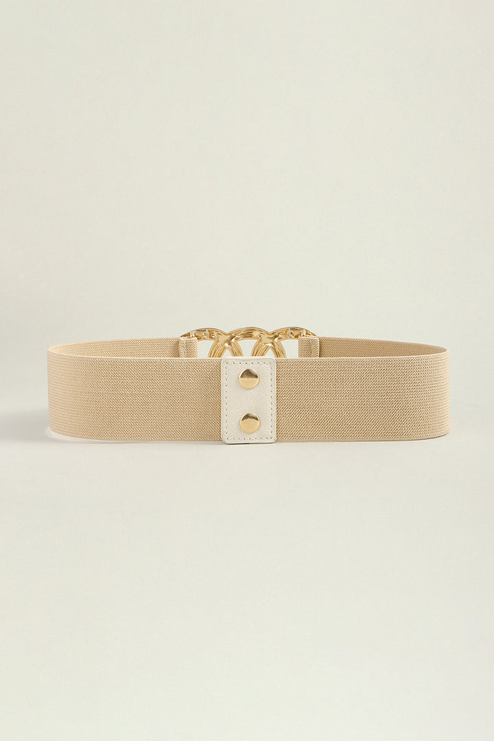 Zinc Alloy Buckle Elastic Wide Belt