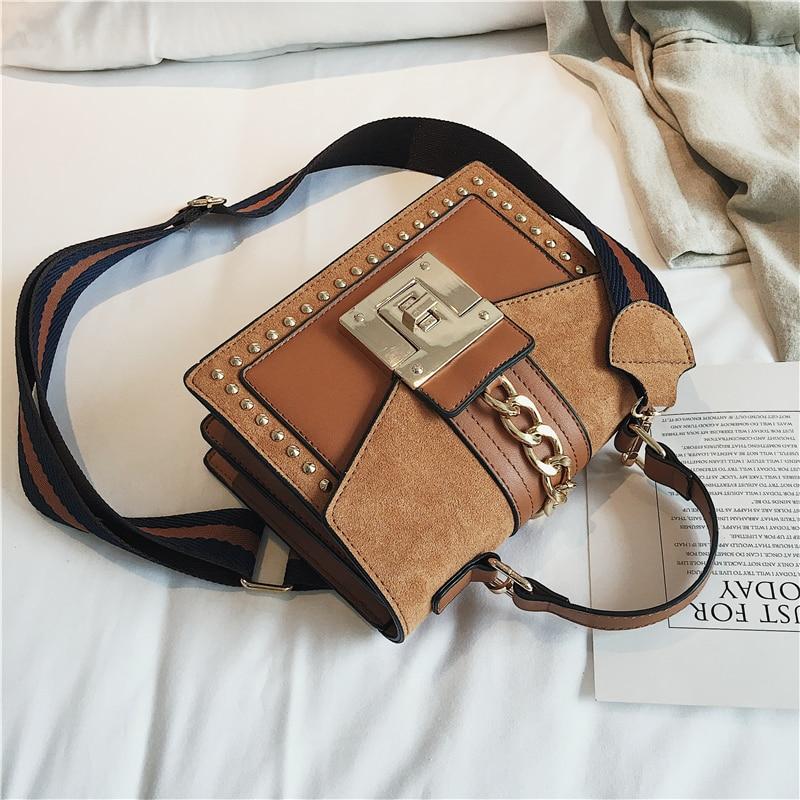 Luxury Small Cross Body Chain Rivet Handbag