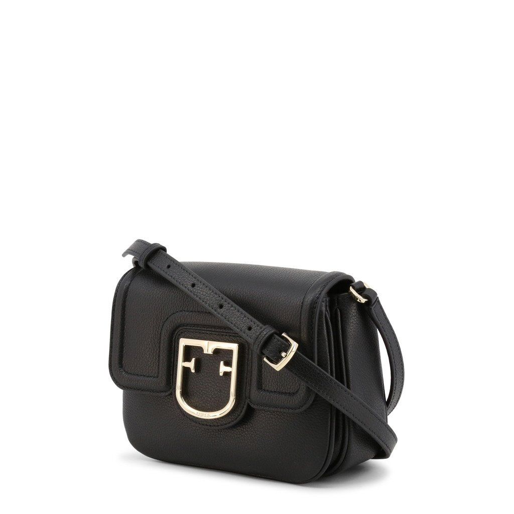 Women's Leather Crossbody Bag - Black/Blue/Red