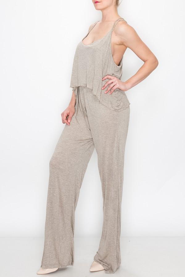 Layered Jumpsuit - Khaki