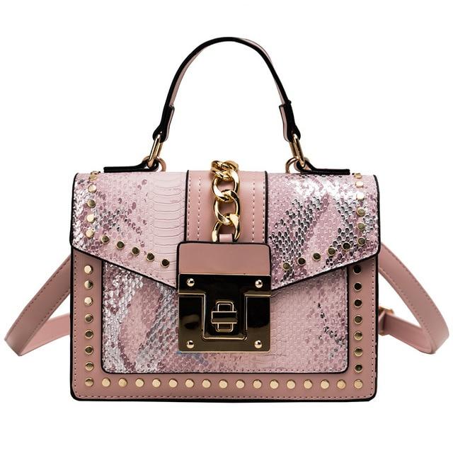 Luxury Small Cross Body Chain Rivet Handbag