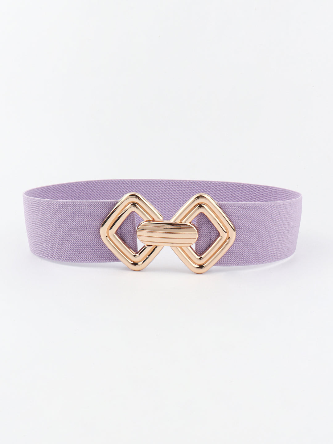 Geometric Buckle Elastic Wide Belt