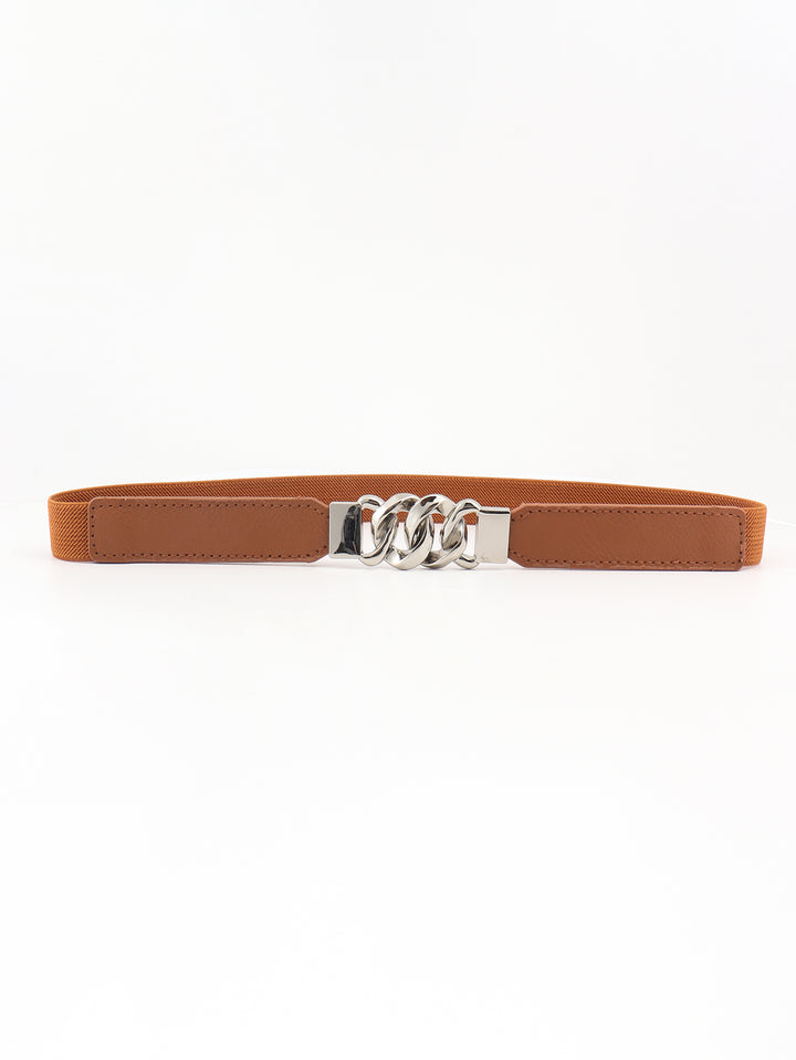 Zinc Alloy Buckle Elastic PU Belt