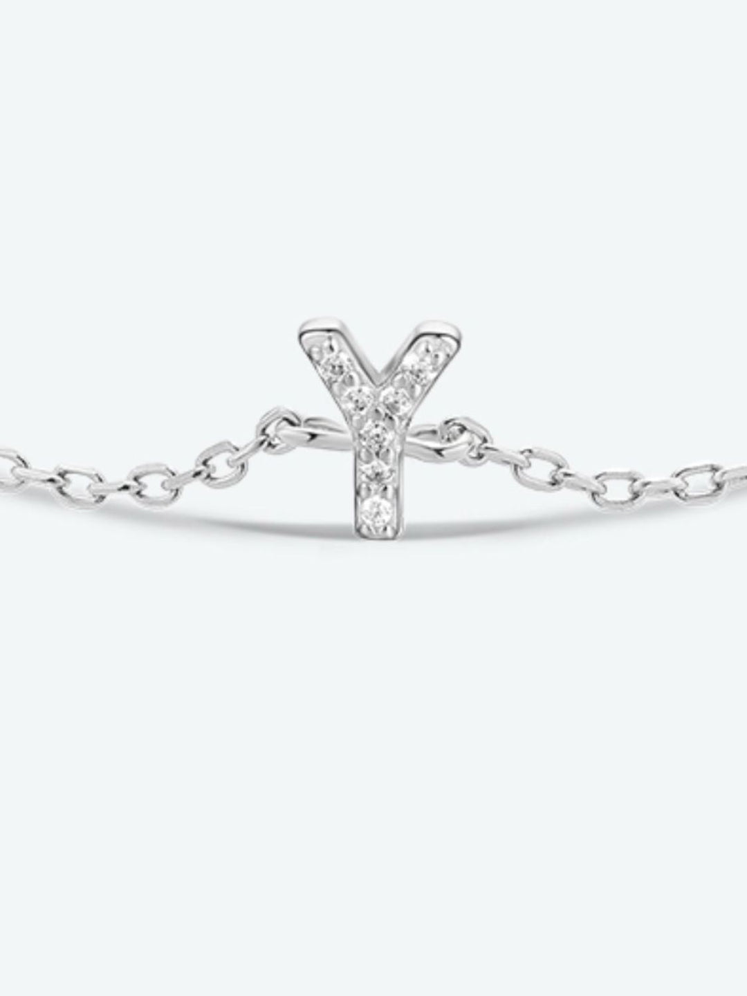 V To Z Zircon 925 Sterling Silver Bracelet