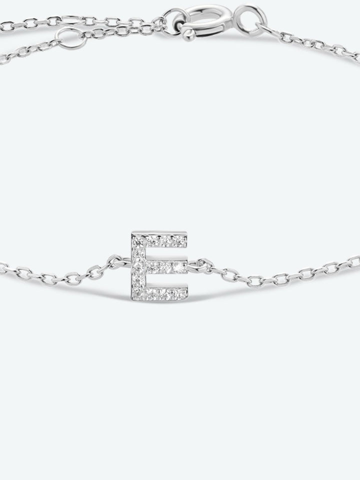 A To F Zircon 925 Sterling Silver Bracelet