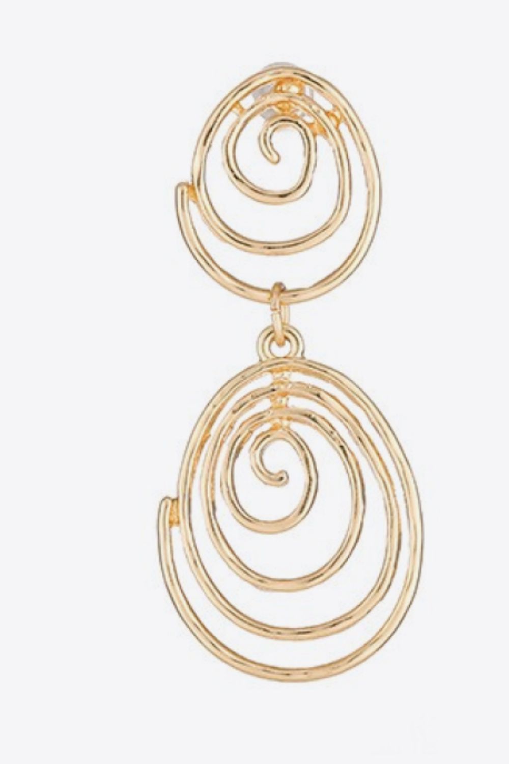 18K Gold-Plated Alloy Spiral Earrings