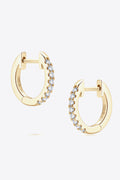 Moissanite 925 Sterling Silver Huggie Earrings